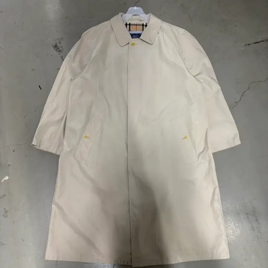 [BUNJANG] Burberry 90s Hidden Button Single Trench Coat M / 빈티지 버버리 90s 히든버튼 싱글 트렌치 코트 M