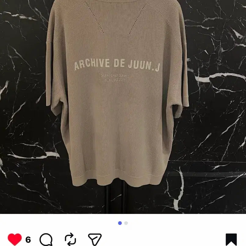 [BUNJANG] Juun.J 25SS Archive Oversized Waffle Knit T-Shirt / (L) 준지 25ss 아카이브 오버핏 와플 니트 티셔츠