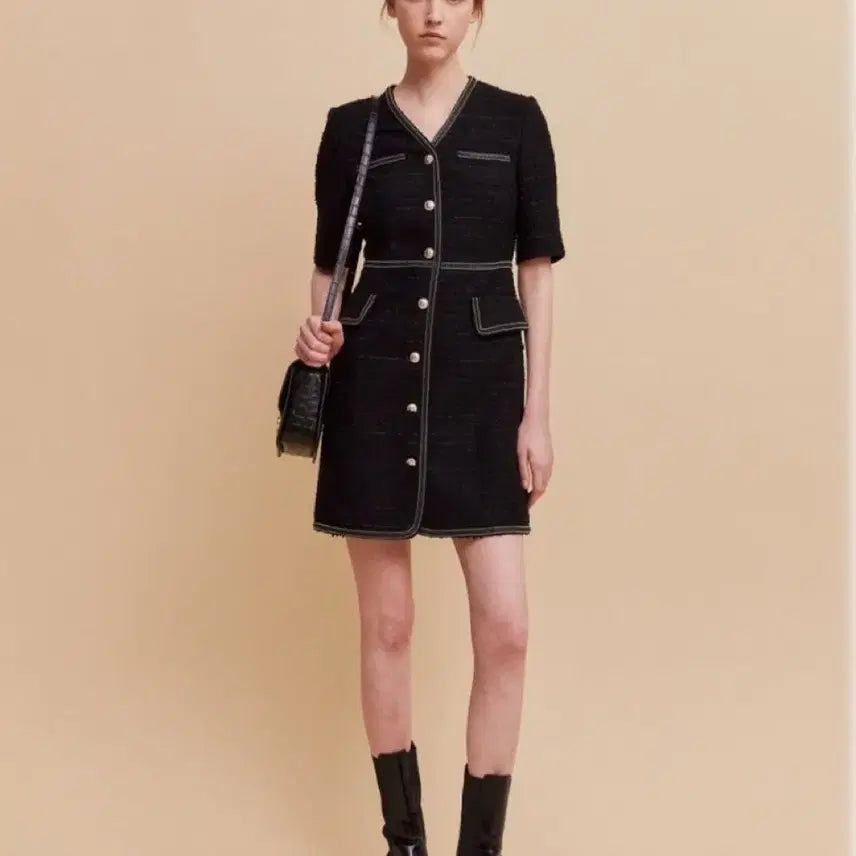 [BUNJANG] Maje Tweed Dress / 새상품) 마쥬 트위드 원피스