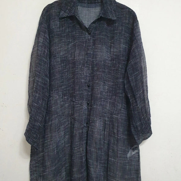 [BUNJANG] Black Check Shirt Dress / 블랙 체크 셔츠 원피스