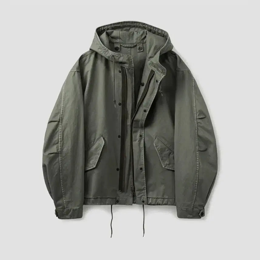 [BUNJANG] Union Blue M51 Field Short Parka Khaki Gray M / 유니온블루 M51 밀 숏파카 카키그레이 M