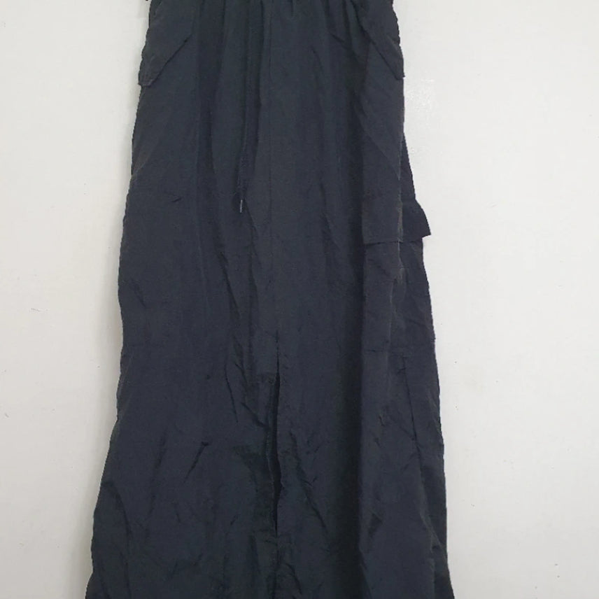 [BUNJANG] Black Cargo Wide Skirt / 블랙 카고 와이드 스커트 치마