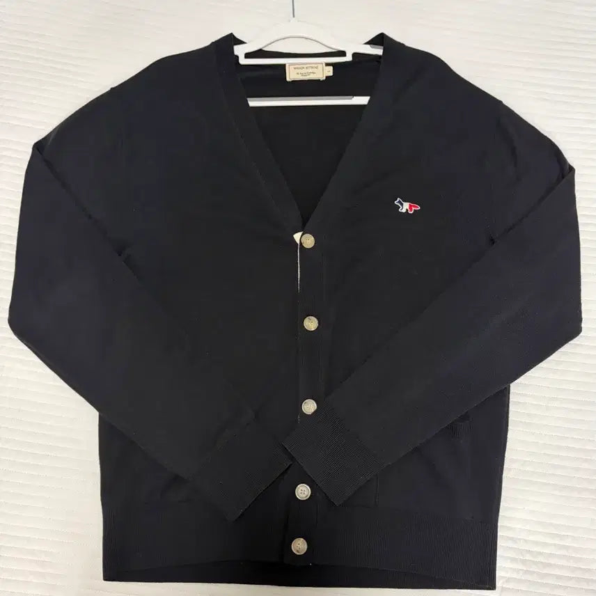 [BUNJANG] Maison Kitsuné Fox Patch Cardigan Black / (L) 메종키츠네 폭스 패치 가디건 블랙