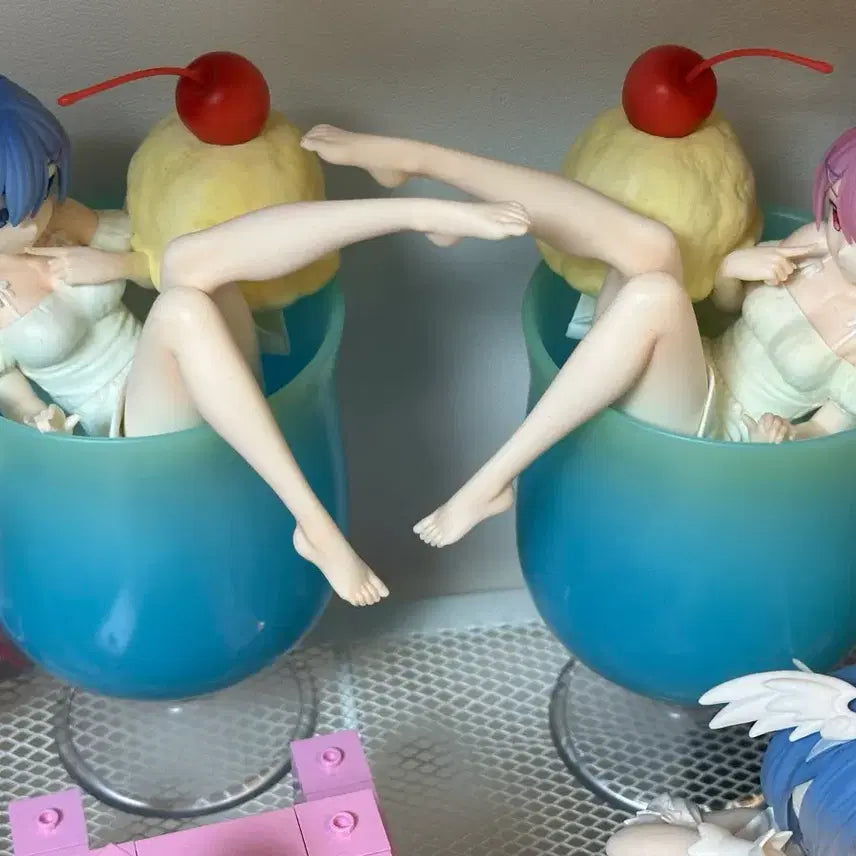 [BUNJANG] Re:Zero Rem & Ram Cream Soda Figure Bundle Set / 리제로 렘 람 크림소다 피규어 일괄