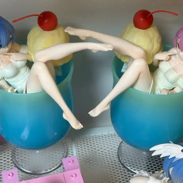 [BUNJANG] Re:Zero Rem & Ram Cream Soda Figure Bundle Set / 리제로 렘 람 크림소다 피규어 일괄