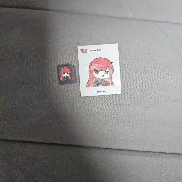 [BUNJANG] Stellive Reize Valentine Keycaps + Sticker Set / 스텔라이브 리제 발렌타인 키캡+띠부실 판매합니다