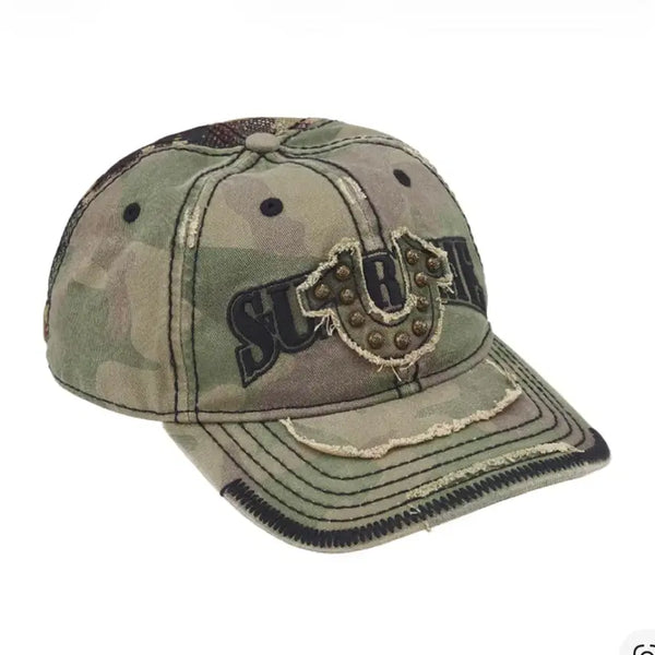 [BUNJANG] Supreme x True Religion Mesh 6-Panel Cap Olive Camo / 슈프림 x 트루릴리전 메쉬 백 6-패널 올리브 카모 - 25FW
