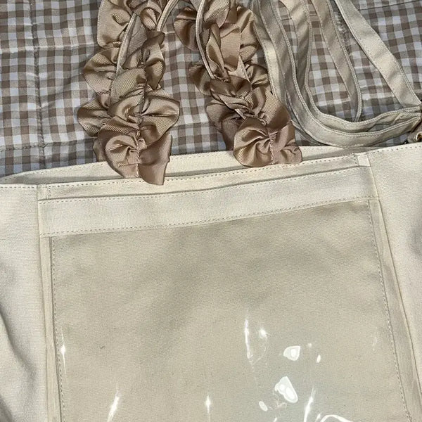 [BUNJANG] Jacamart Hand Frill A4 Beige Ita Bag / 자카마트 핸드프릴 a4 베이지 이타백 양도 판매