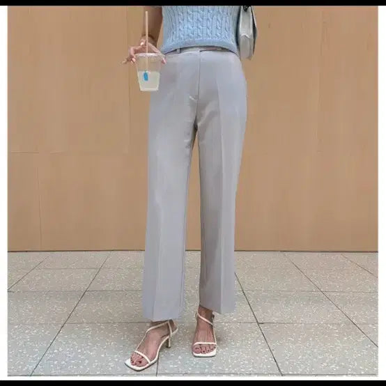 [BUNJANG] Hawa Purple Grey Slacks - Size S / Hawa 하와 슬랙스 퍼플그레이 S