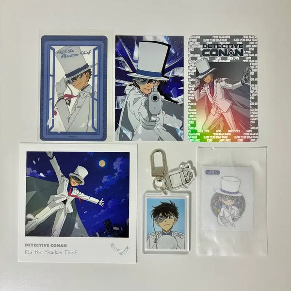 [BUNJANG] Detective Conan Phantom Thief Kid - Character Goods Bundle Set / 명탐정코난 팝업 괴도키드 증명사진 키링 팝업 특전 띠부씰 포카 폴라로이드 일괄