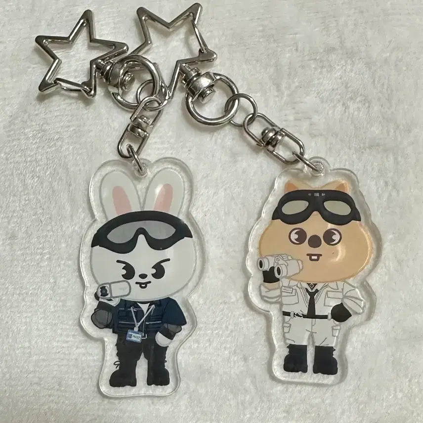 [BUNJANG] Stray Kids Pilot Rabbit & Hankwoka Keychain Bundle Set / 스트레이키즈 리빗 + 한쿼카 키링 스키주 스키즈 파일럿 skz