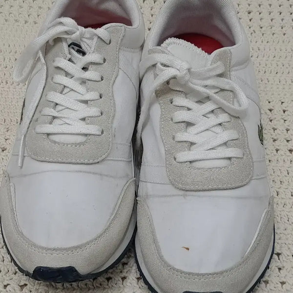 [BUNJANG] Lacoste Suede Mix Sneakers - White - Size 37 / 라코스테 운동화  37