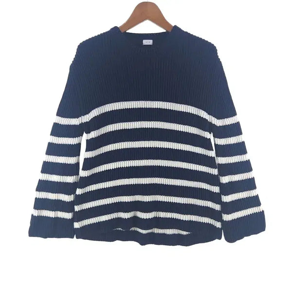 [BUNJANG] SIEH Ribbed Oversized Cotton Knit Navy / [여F]시에 골지 오버핏 코튼 니트[Y68-088]/레이디블루
