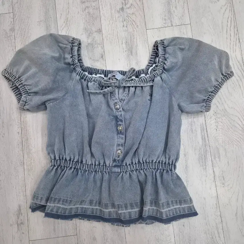[BUNJANG] Ozocen Denim Blouse (Size 44) / 한섬 팸셀 비품 오즈세컨 데님 블라우스 44 새상품