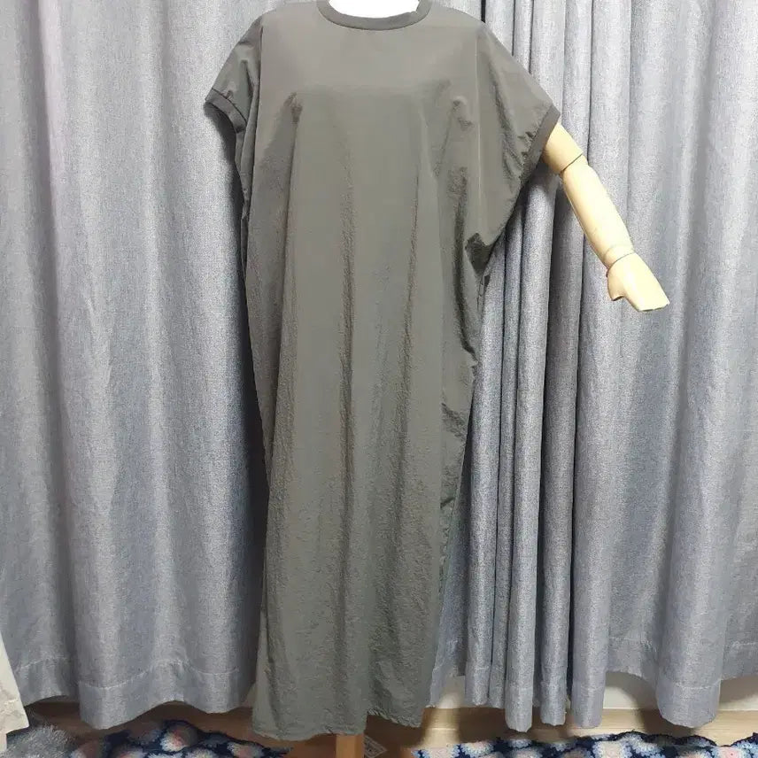 [BUNJANG] Charcoal Grey Textured Maxi Dress / 차콜 사각사각 맥시원피스
