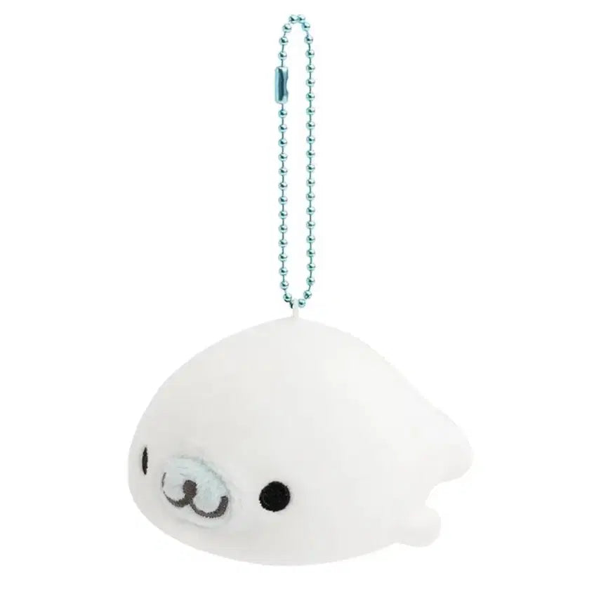 [BUNJANG] San-X Mamegoma Shirogoma Plush Keychain (Sealed, Authentic) / 미개봉) 산엑스 마메고마 시로고마 인형 키링 정품