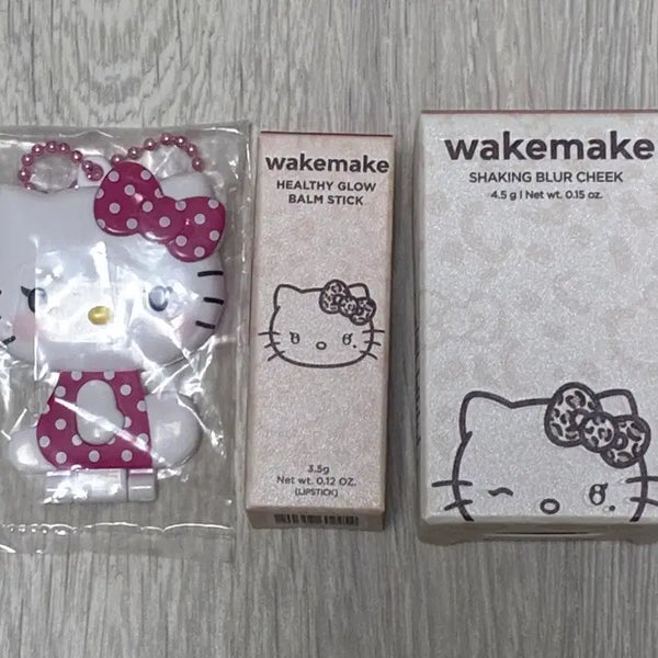 [BUNJANG] WAKEMAKE x GalyKitty Cosmetic Mirror Keyring Set / 웨이크메이크 갸루키티 화장품 거울키링 세트