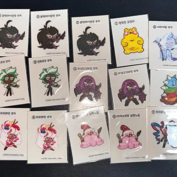 [BUNJANG] Cookie Run 15 Sticker Set / 쿠키런 띠부씰 일괄 15장
