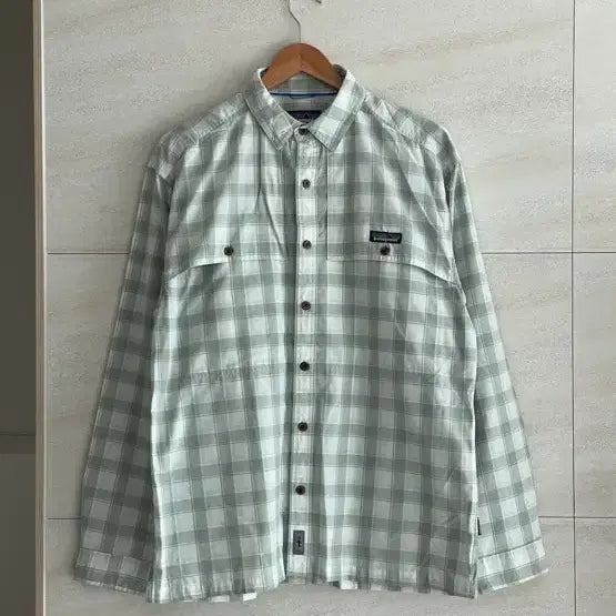 [BUNJANG] Patagonia Check Long Sleeve Tech Shirt / 파타고니아 체크 긴팔 셔츠 테크