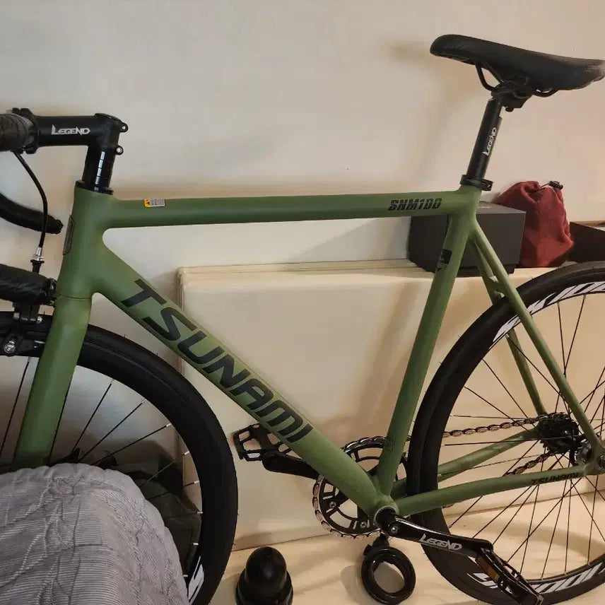 [BUNJANG] Tsunami SHM100 Pixie Bicycle Olive Green / 쓰나미 SHM100 픽시 자전거 올리브 그린