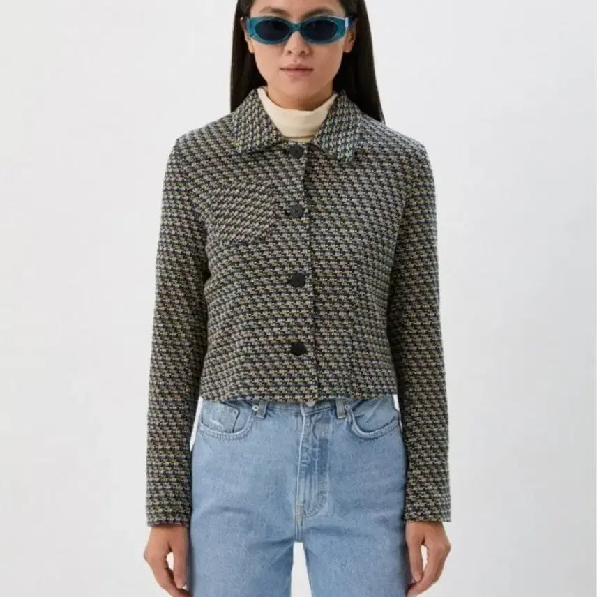 [BUNJANG] Bimbalola Tweed Crop Jacket M / 빔바이롤라 트위드 크롭 자켓 M