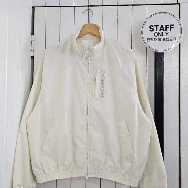 [BUNJANG] Codegraphy Unisex Two-Way Zipper Windbreaker Jacket Cream M / 새상품 Codegraphy 코드그라피 남녀공용 바람막이 집업 M 코드그라피 바람막이 투웨이 테그 자켓 새제품