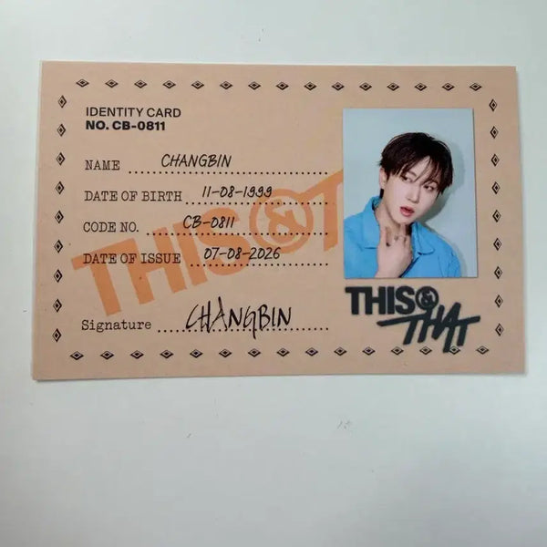[BUNJANG] Stray Kids Changbin THIS & THAT ID Card / 스트레이 키즈 디스앤댓 THAT ver. 창빈 ID카드