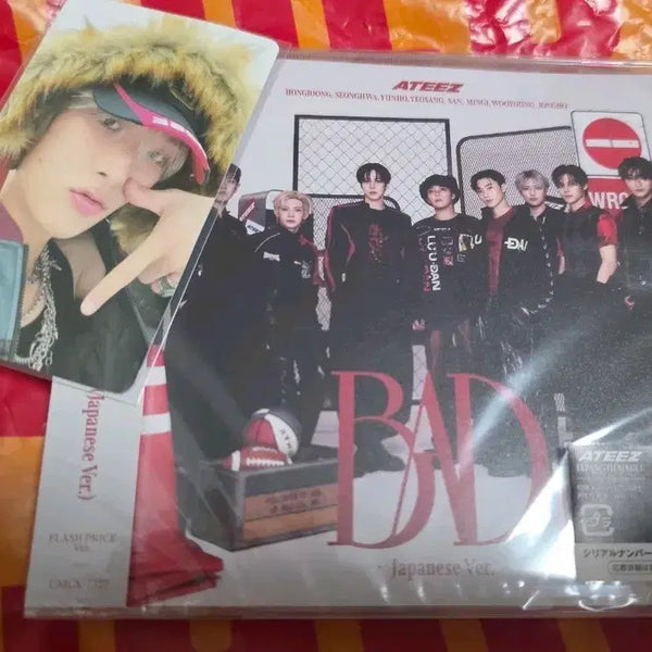 [BUNJANG] ATEEZ BAD Japan Photocard (Mingi) & Sealed CD Set / ATEEZ BAD 에이티즈 일본 포카(민기)+미개봉CD 세트