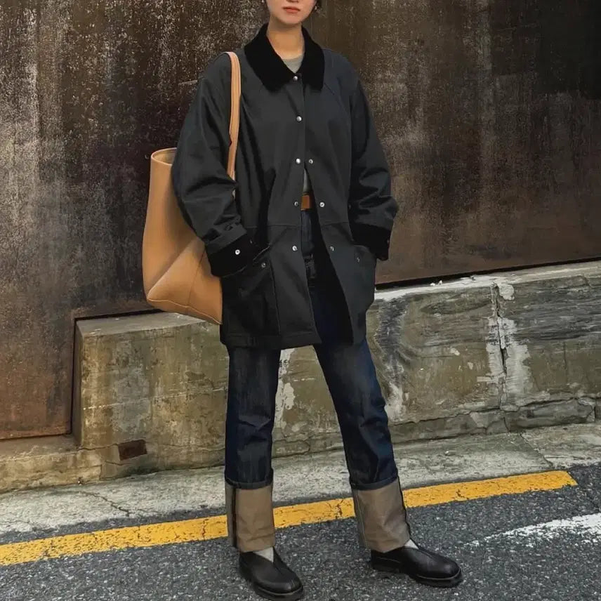 [BUNJANG] GED Danny Work Jacket / ged 게드 Danny work jacket 워크자켓 야상 배색 (S)