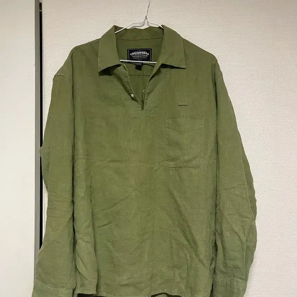[BUNJANG] Prizmworks Linen Open Collar Shirt / 프리즘웍스 린넨 오픈카라셔츠