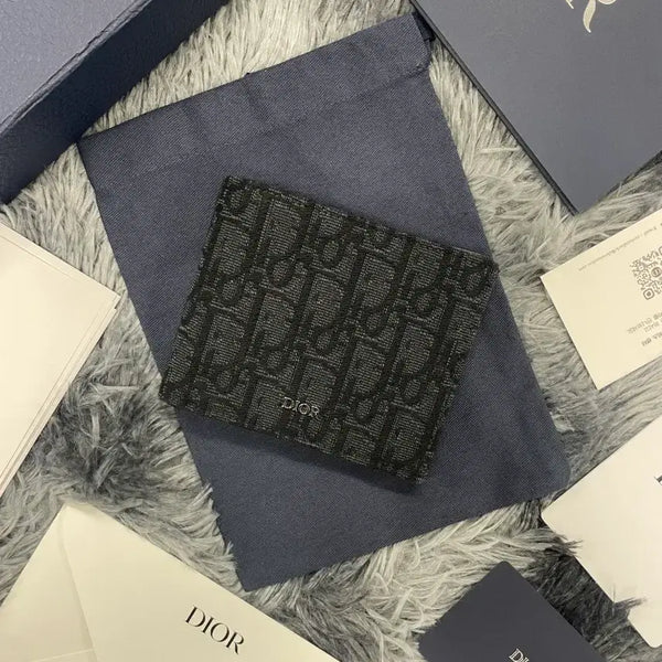 [BUNJANG] Dior Oblique Bifold Wallet Black / [새상품급/풀구성/26ss] 디올 오블리크 반지갑