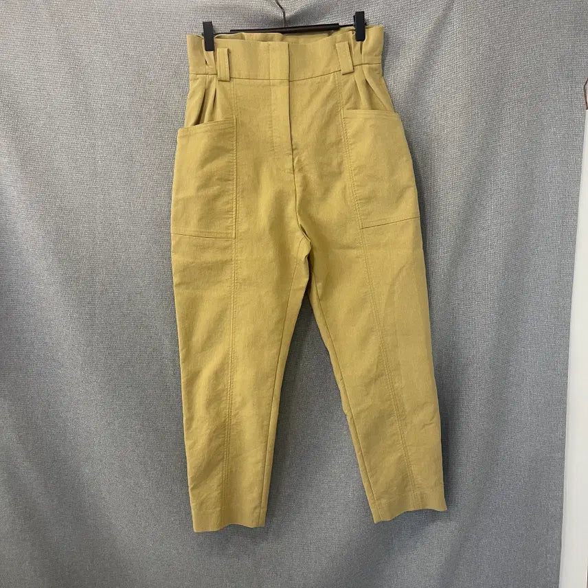 [BUNJANG] UMER High-Waisted Pocket Tapered Pants Mustard/Camel / UMER 유메르 하이웨이스트 포켓 테이퍼드 팬츠