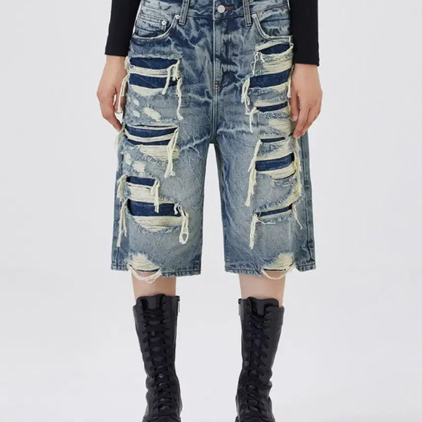 [BUNJANG] Smokrise Heavy Repair Denim Pants / 스모크라이즈 HEAVY REPAIR DENIM 데님 팬츠 청바지 28
