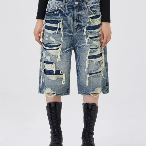 [BUNJANG] Smokrise Heavy Repair Denim Pants / 스모크라이즈 HEAVY REPAIR DENIM 데님 팬츠 청바지 28