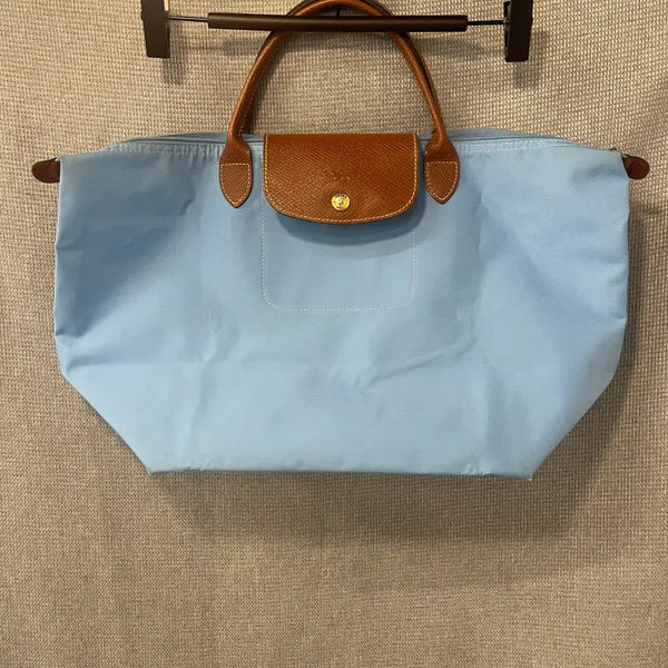 [BUNJANG] Longchamp Le Pliage Sky Blue Travel Bag / 롱샴 LONGCHAMP 르 플리아쥬 스카이블루 트래블백 여행가방