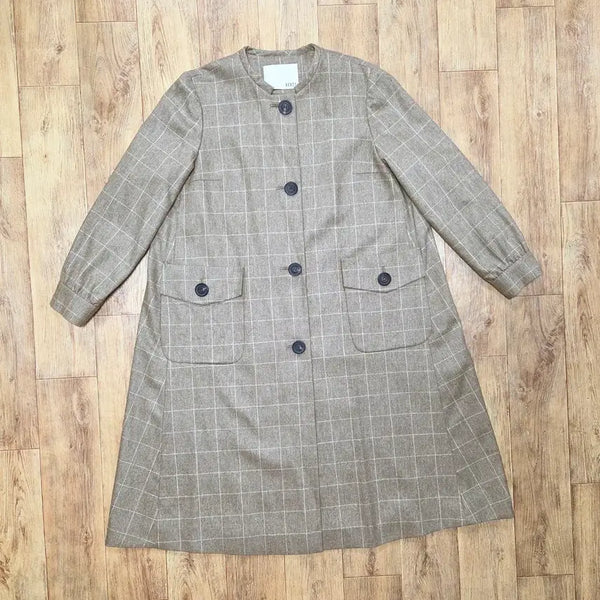 [BUNJANG] BERTI Mini Collar Cashmere Wool Coat / 베르띠(BERTI) 미니카라 캐시울코트 프리사이즈