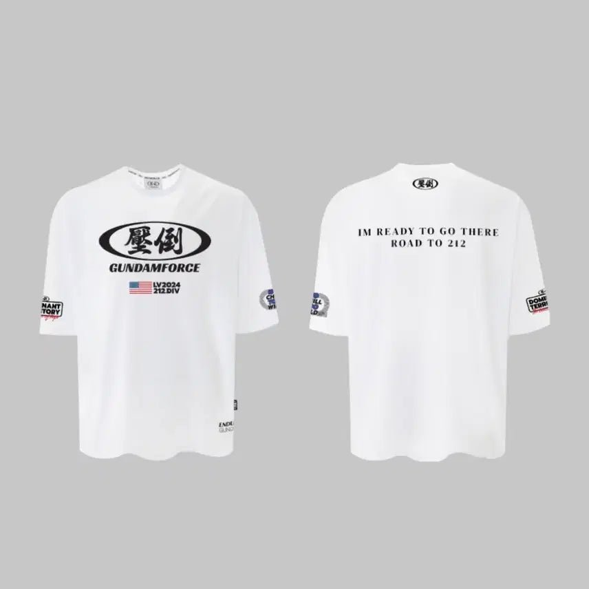 [BUNJANG] APDO Seongjogi Graphic White Short Sleeve T-Shirt - Size M / 압도 성조기 반팔m