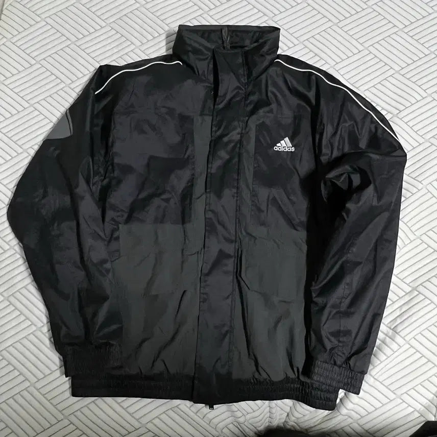 [BUNJANG] Adidas Wording Full Zip-Up Windbreaker Track Jacket (M) / 아디다스 워딩 풀집업 M 바람막이 윈드브레이커 트랙자켓 재킷