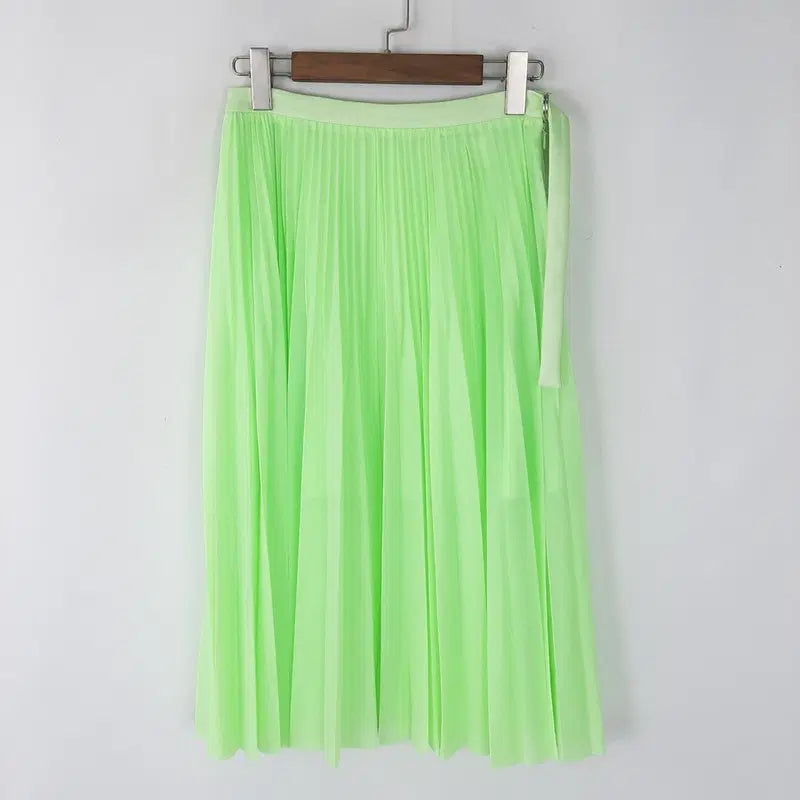 [BUNJANG] System Mix Match Chiffon Pleats Pants / 시스템 믹스매치 쉬폰 플리츠팬츠 26