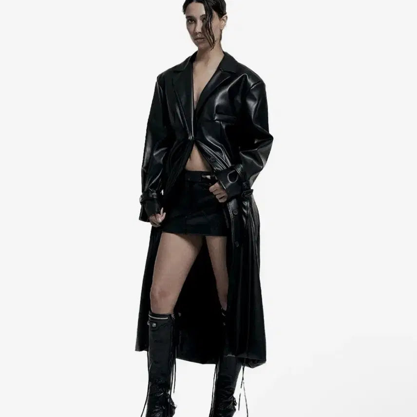 [BUNJANG] Odeur Camilla Leather Long Coat / 오도어 Camilla leather long coat