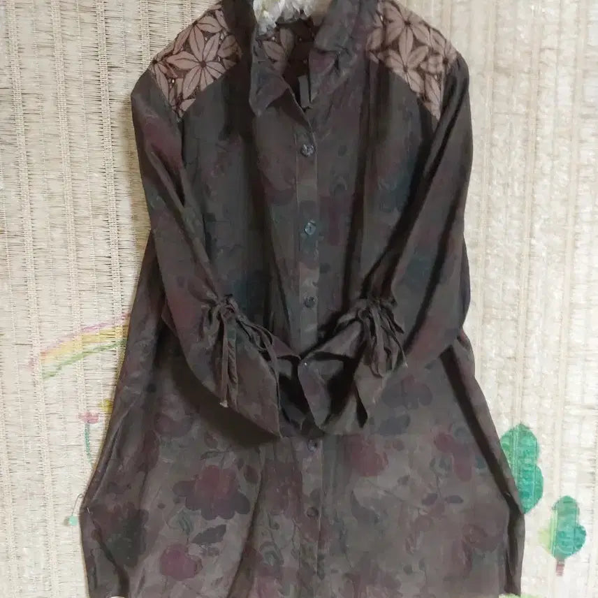 [BUNJANG] Floral Pattern Rayon Shirt / 인견 천연염색 플로럴 패턴 셔츠