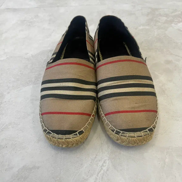 [BUNJANG] Burberry Nova Check Espadrille Flats EU 38 / 버버리 BURBERRY 노바체크 에스파드리유 플랫 38