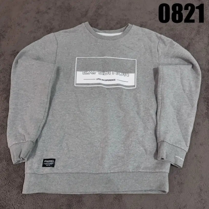 [BUNJANG] Discovery Expedition Gray Logo Sweatshirt / 디스커버리 맨투맨 (100)