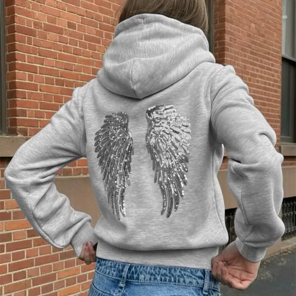 [BUNJANG] Subdued Wings Slim Fit Hoodie Zip-Up - Size S / 섭듀드 wings 윙즈 날개 후드집업 슬림핏 S 새상품