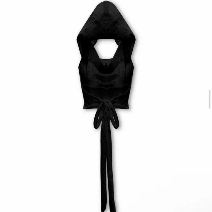 [BUNJANG] 0104 Backless Halter Hoodie Black / 공일공사 BACKLESS HALTER HOODIE, BLACK