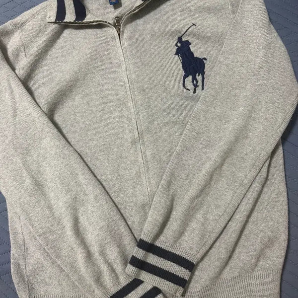 [BUNJANG] Polo Ralph Lauren Big Pony Zip-Up Cardigan / 폴로 랄프로렌 빅포니 집업 가디건