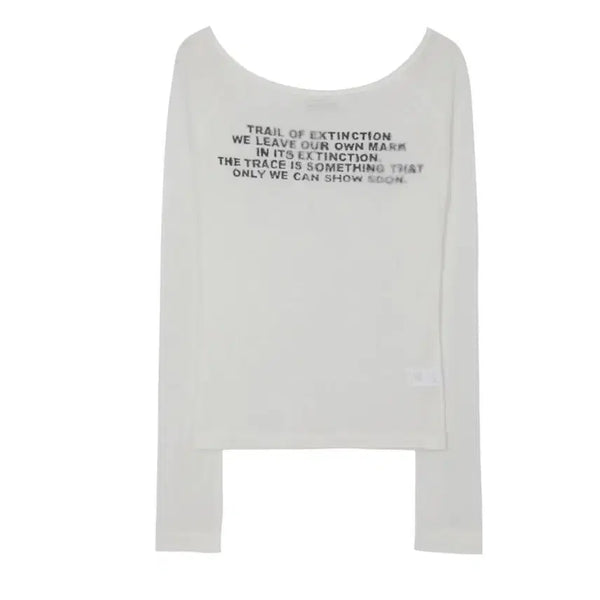 [BUNJANG] Bohemian Seoul Printed Long Sleeve Tee White / 보헴서 보헤미안서울 프린티드 롱슬리브 티 화이트