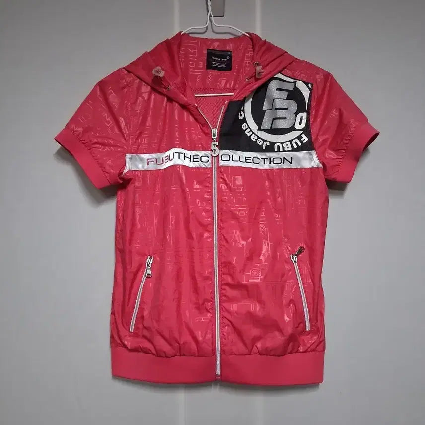 [BUNJANG] FUBU Jersey Short Sleeve Hoodie Pink Size 85 / FUBU 져지 반팔 후드집업 핑크(85)