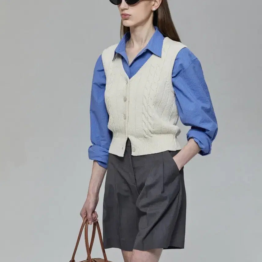 [BUNJANG] Dunst Ivory Knit Vest / 던스트 아이보리 니트 베스트