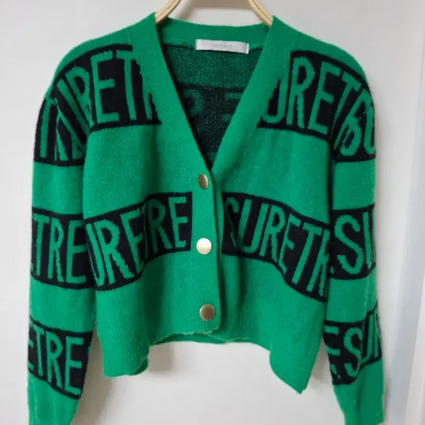 [BUNJANG] Vanique Green Cardigan / 반에이크 초록가디건 55~66